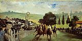 Edouard Manet Famous Paintings - Racetrack Near Paris